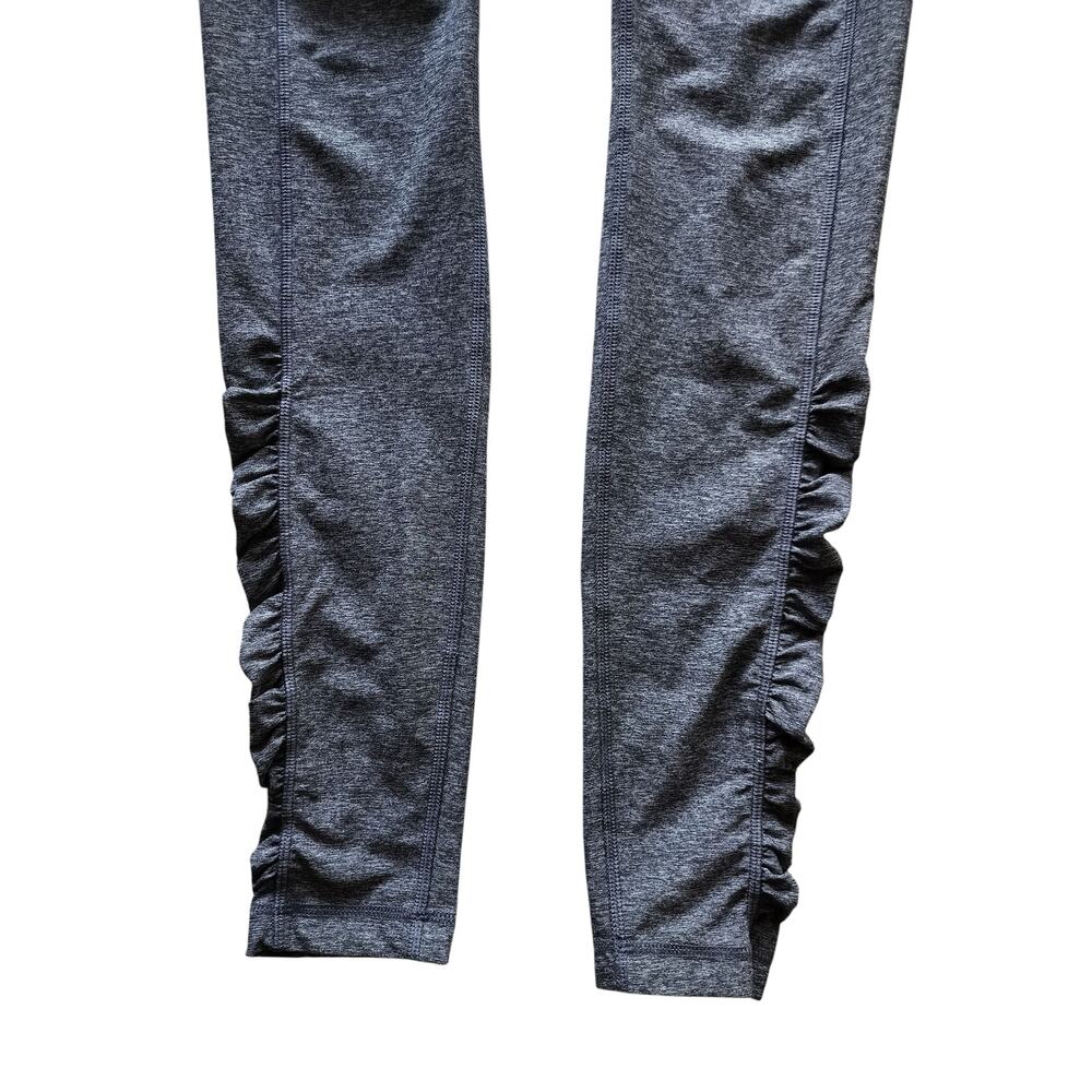 Lululemon Women's Speed Tight III Heathered Black Ruched Mid-Rise Leggings Sz 6 - Picture 4 of 13